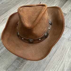 Minnetonka "The Outback" or "Buffalo Nickel" western leather cowboy hat
